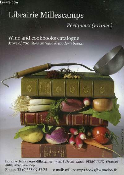 LIBRAIRIE MILLESCAMPS, WINE AND COOKBOOKS CATALOGUE