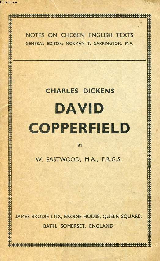 CHARLES DICKENS, DAVID COPPERFIELD