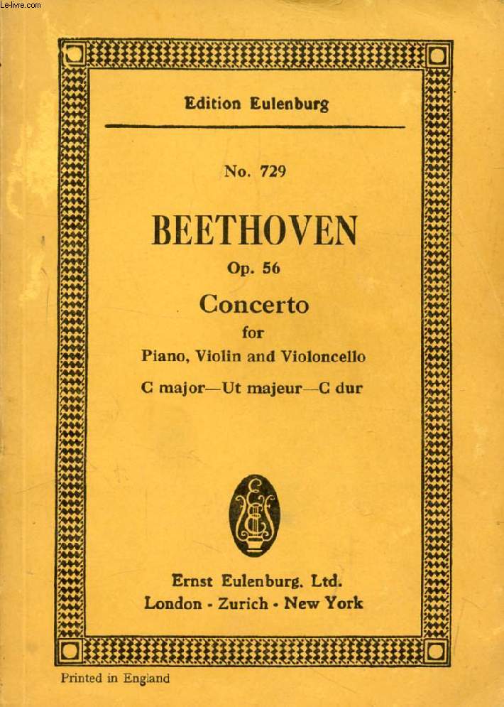 CONCERTO FOR PIANO, VIOLIN AND VIOLONCELLO, Op. 56