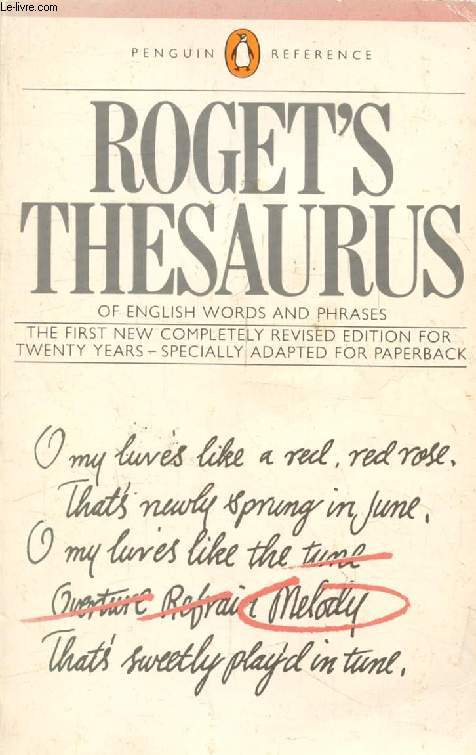 ROGET'S THESAURUS OF ENGLISH WORDS AND PHRASES