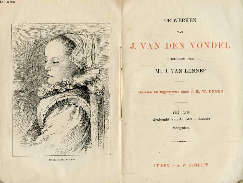 DE WERKEN VAN J. VAN DEN VONDEL, 1637-1639, GYSBREGHT VAN AEMSTEL, ELEKTRA, MAEGHDEN