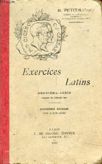 EXERCICES LATINS, 2e SERIE, CLASSE DE 5e