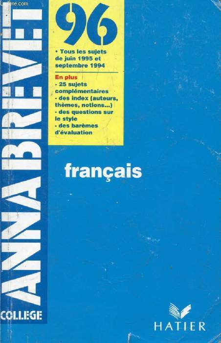 ANNABREVET 96, FRANCAIS