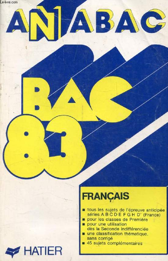 ANNABAC 83, FRANCAIS