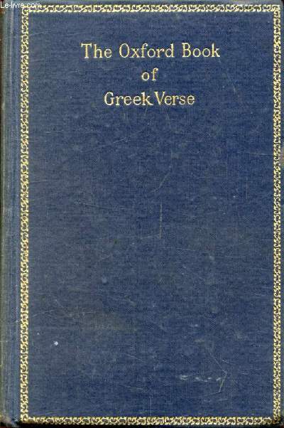 THE OXFORD BOOK OF GREEK VERSE