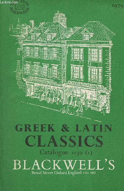 Greek & latin classics Catalogu 1130 (I)- Blackwell's