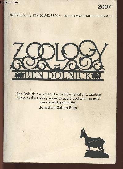 Zoology- a novel