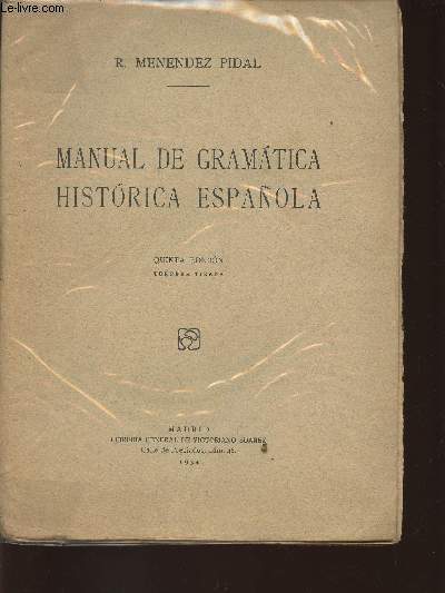 Manual de gramatica historica espanola