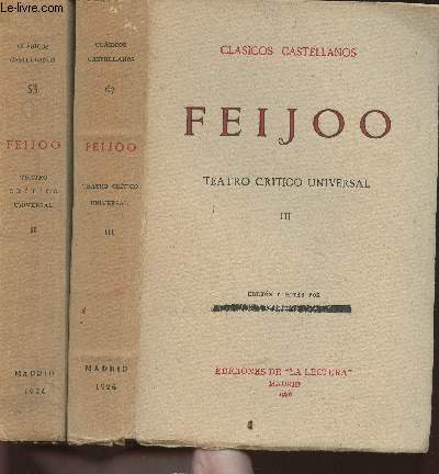 Feijoo- Teatro critico universal Tomes II et III (2 volumes)