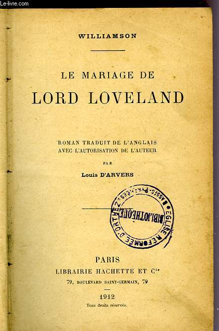 LE MARIAGE DE LORD LOVELAND