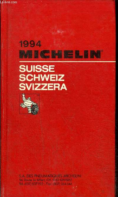 GUIDE ROUGE MICHELIN Suisse