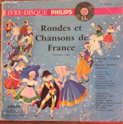 Livre disque 33t microsillon // Rondes et chansons de France