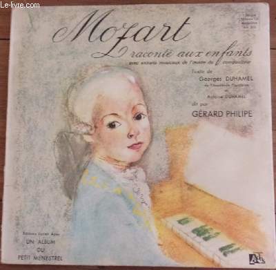 livre disque microsillon 33t // La vie de Wolfgang Amadeus Mozart raconte aux enfants