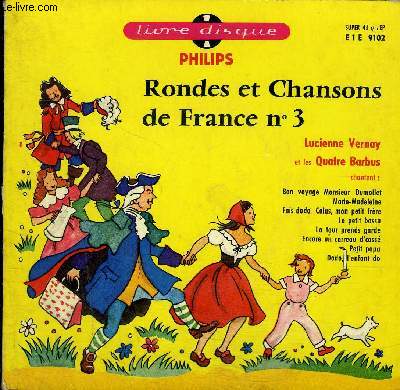 Livre disque 45t // Rondes et chansons de France n3