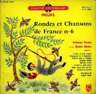 Livre disque 45t // Rondes et chansons de France n6