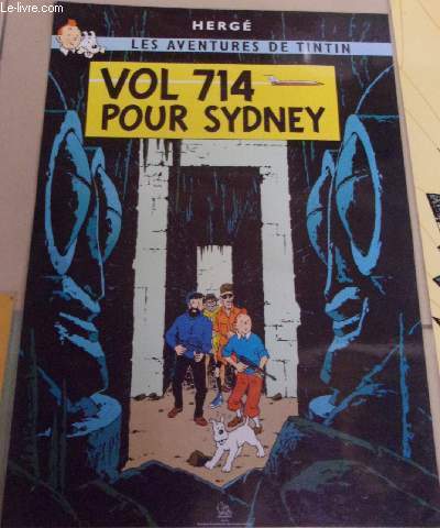 Affiche Tintin : Vol 714 pour Sydney