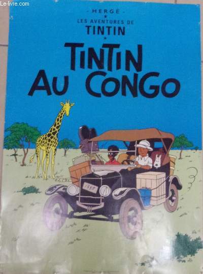 Affiche Tintin : Tintin au Congo