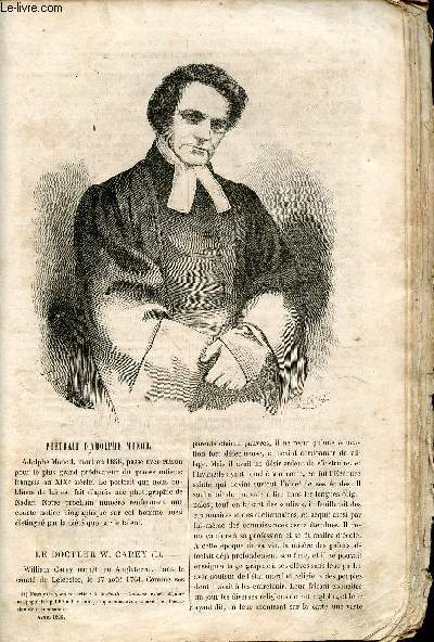 L'ami de la jeunesse et des familles - nouvelle srie - mensuel Avril 1866 - Adolphe Monod - Le Docteur W. Carey
