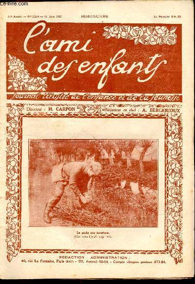 L'ami des enfants, journal illustr de l'enfance et de la jeunesse - Hebdomadaire n2258 - 11 juin 1927 - La pche aux crevisses