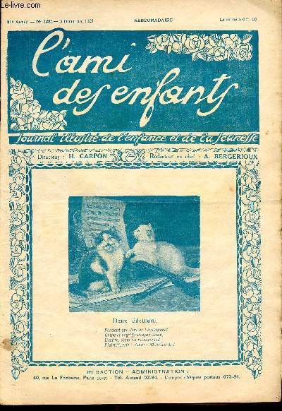 L'ami des enfants, journal illustr de l'enfance et de la jeunesse - Hebdomadaire n2283 - 3 dcembre 1927 -Deux Dilettanti
