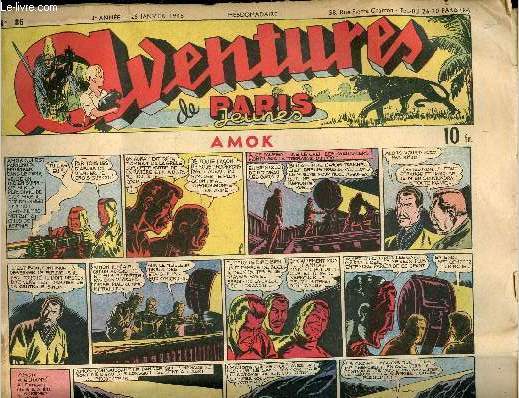 Aventures (Paris-Jeunes) - Hebdomadaire n86 - 26 janvier 1948