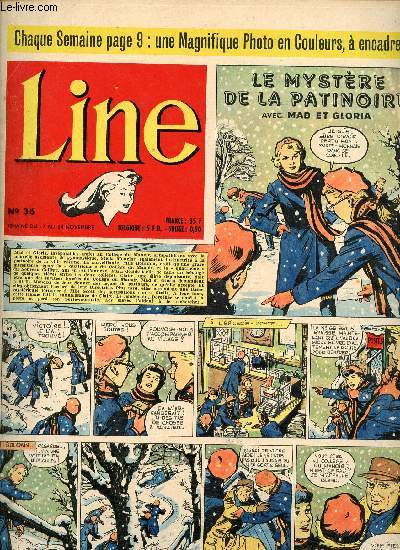 Line - n 36 - semaine du 17 au 24 novembre 1955 - La comtesse de Sgur, vedette de la Bibliothque Rose - ...
