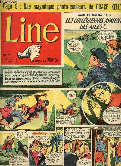 Line - n 56 - semaine du 5 au 12 avril 1956 - Le secret du pichet bleu - Olivier Cromwell - ...