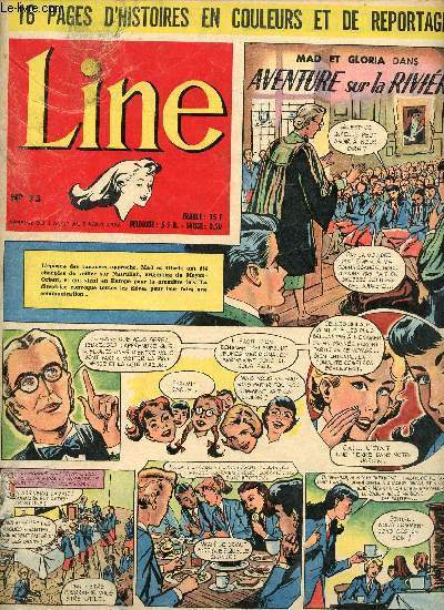 Line - n 73 - semaine du 2 au 9 aot 1956 - Rachel - Le sixime sens de Rosine - ...
