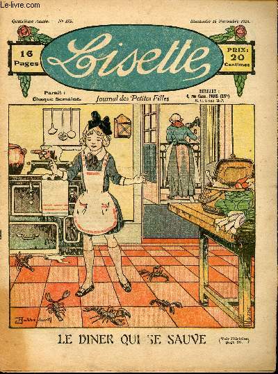 Lisette - n 175 - 16 novembre 1924 - L'ide de Pietro par Amerot - Les feuilles mortes - Mauvaise tte, bon coeur par Chateaulin - Le diner qui se sauve - ...
