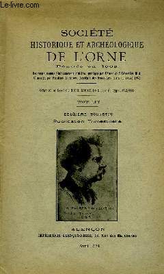 Societ Historique et Archologique de l'Orne. TOME LIII, 2me bulletin.
