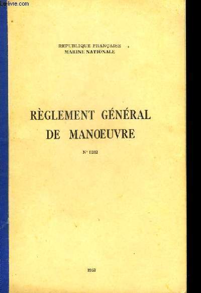 Rglement Gnral de Manoeuvre N5252