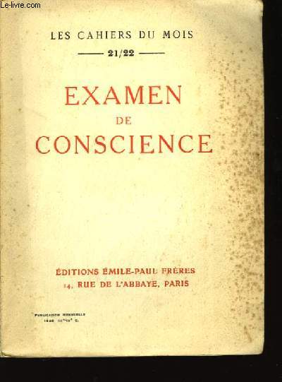 Examen de Conscience
