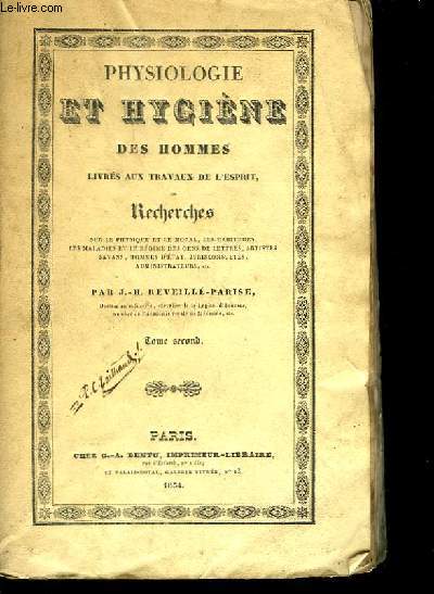 Physiologie et Hygine des Hommes. TOME 2nd.