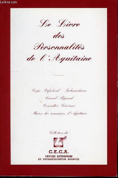 Le Livre des Personnalits de l'Aquitaine.