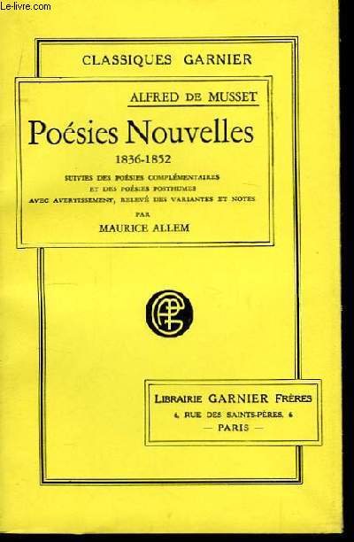 Posies Nouvelles. 1836 - 1852