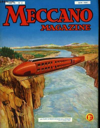 Meccano Magazine. Vol. XI, n6 : Voiture Gyroscopique de l'avenir.