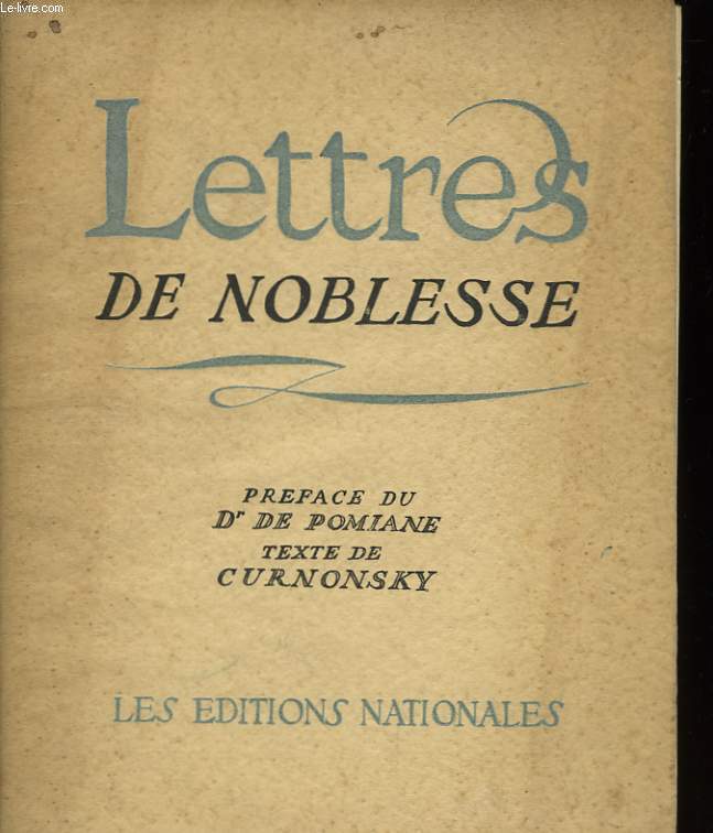 Lettres de Noblesse