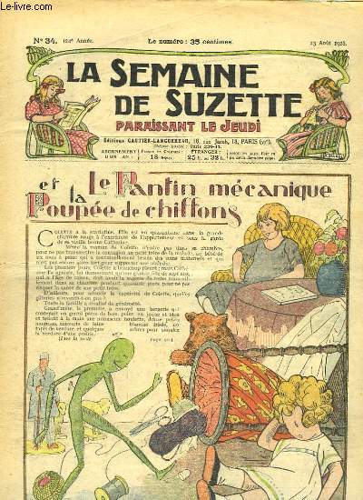 La Semaine de Suzette n34 : Le Pantin mcanique et la Poupe de chiffons.
