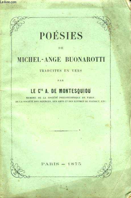 Posies de Michel-Ange Buonarotti.
