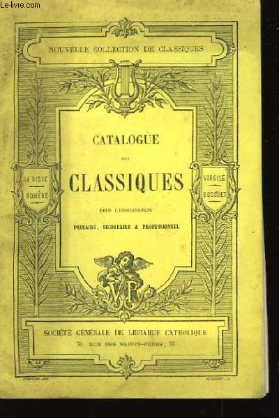 Catalogue des Classiques.