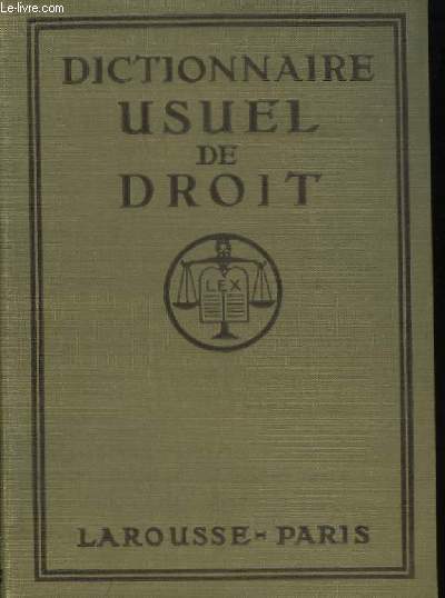 Dictionnaire Usuel de Droit.