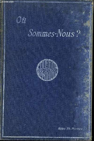 O sommes-nous ?