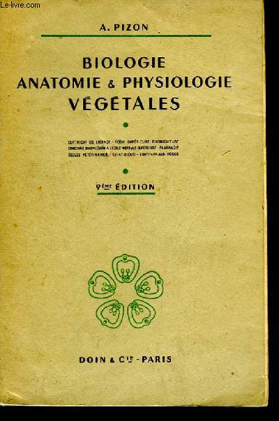 Biologie, Anatomie & Physiologie Vgtales.