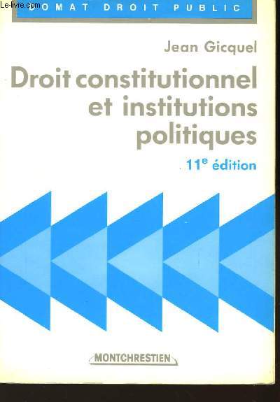 Droit constitutionnel et institutions politiques.