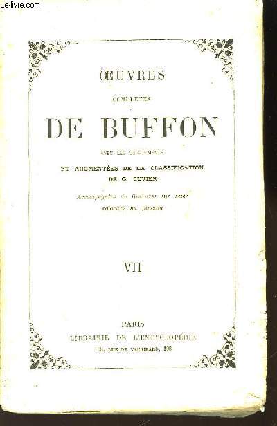 Oeuvres compltes de Buffon. TOME VII
