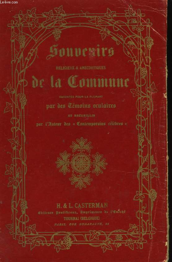 Souvenirs religieux et anecdotiques de la Commune.