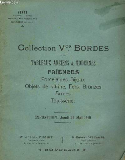 Catalogue des Tableaux Anciens & Modernes.