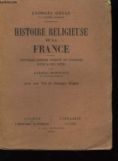 Histoire Religieuse de la France.