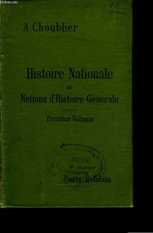 Histoire Nationale et notions sommaires d'Histoire Gnrale