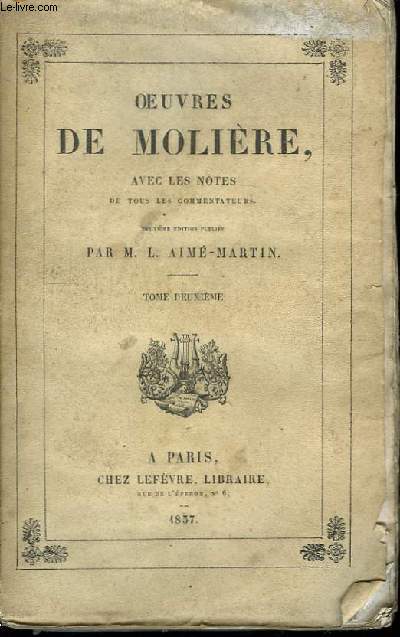 Oeuvres de Molire. TOME II